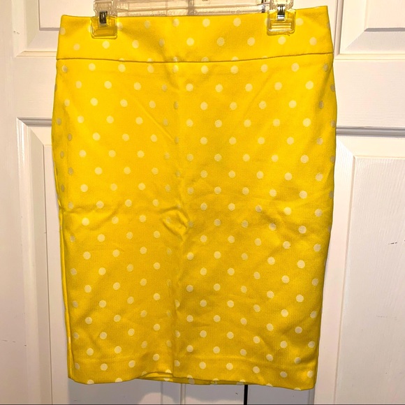Ann Taylor Coral Polka Professional Pencil Skirt - S